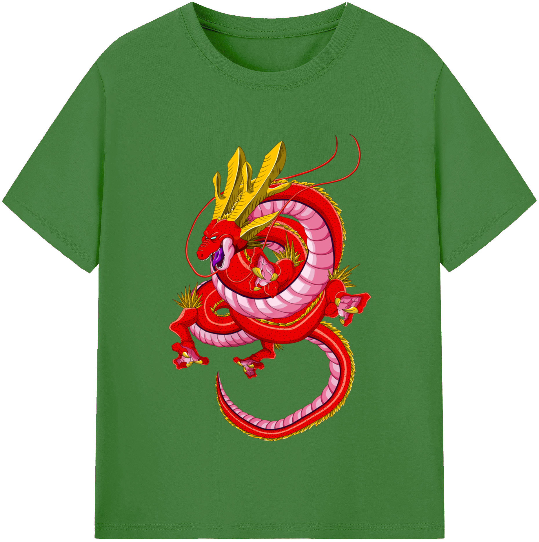 （画像用） ドラゴンボール 神龍 シェンロン DRAGON BALL Shenron レディースカジュアルプリントTシャツ（綿100％）